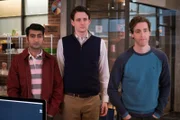 L-R: Dinesh Chugtai (Kumail Nanjiani), Donald 'Jared' Dunn (Zach Woods), Richard Hendricks (Thomas Middleditch).