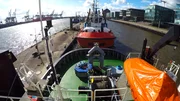 Der Schlepperanleger in Hamburg Neumühlen.