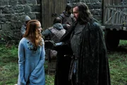 Sansa Stark (Sophie Turner) and Sandor Clegane (Rory McCann)