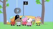 Peppa hat mit ihren Freunden einen geheimen Piratenschatz vergraben. Dumm ist nur, dass Pedro Ponys Brille aus Versehen in der Schatztruhe gelandet ist.