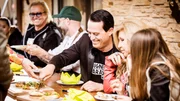 Shania, Robert, Frodo, Gregor, Carmen, Davina testen den ersten Gang der Teams