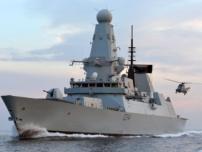 British Royal Navy destroyer HMS Diamond (D34).