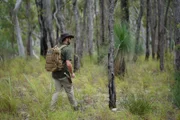 Forrest Galante hikes in his search for the supposedly extinct Javan Tiger.