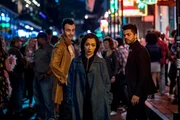 L-R: Joseph Gilgun as Cassidy, Ruth Negga as Tulip O'Hare, Dominic Cooper as Jesse Custer.