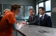 "The Good One" - Bull fears that his client\'s family ties will negatively impact the jury when TAC represents the seemingly innocent young heir, Connor McCandless  (Garrett Foster), of an infamous crime family on trial for murder with his brother. As the trial begins, Bull aims to convince his client to sever his trial from his brother\'s, which would pit the siblings against each other in court,  on BULL, Monday, April 29 (10:00-11:00 PM, ET/PT) on the CBS Television Network. Pictured L-R: Myles Clohessy as Connor, Michael Weatherly as Dr. Jason Bull, and Freddy Rodriguez as Benny Col--n Photo: David M. Russell/CBS  Ã?Â©2019 CBS Broadcasting Inc. All Rights Reserved."The Good One" - Bull fears that his client\'s family ties will negatively impact the jury when TAC represents the seemingly innocent young heir, Connor McCandless  (Garrett Foster), of an infamous crime family on trial for murder with his brother. As the trial begins, Bull aims to convince his client to sever his trial from his brother\'s, which would pit the siblings against each other in court,  on BULL, Monday, April 29 (10:00-11:00 PM, ET/PT) on the CBS Television Network. Pictured L-R: Myles Clohessy as Connor, Michael Weatherly as Dr. Jason Bull, and Freddy Rodriguez as Benny Col--n Photo: David M. Russell/CBS  ßÂ‚Ă‚Â©2019 CBS Broadcasting Inc. All Rights Reserved.