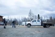 The crew sets up for Dr. Dee's arrival at Delta Meat & Sausage.