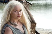Emilia Clarke as Daenerys Targaryen.