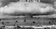 The BAKER nuclear weapons test of Operation Crossroads, July 25, 1946.
The BAKER nuclear weapons test of Operation Crossroads
