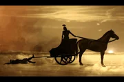 Mit Athenas Hilfe tötet Achilles Hektor und schleift seinen Körper zum Lager der Griechen.