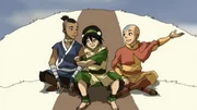 L-R: Sokka, Toph, Aang