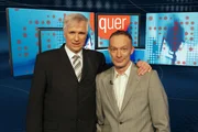 Von links: Seehofer-Double Wolfgang Krebs und quer-Moderator Christoph Süß.
