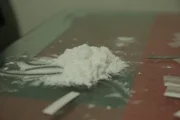 AUSTIN, TEXAS - A pile of cocaine on a table.