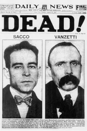 Nicola Sacco und Bartolomeo Vanzetti in der „Daily News“: Die beiden Anarchisten italienischen Ursprungs wurden 1927 in den USA zum Tode verurteilt und hingerichtet.
