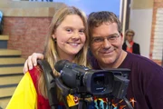 Elton und Kamerakind Sophie aus Biberbach (Österreich).