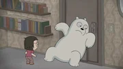 L-R: Chloe (voiced by Charlyne Yi), Ice Bear (voiced by Demetri Martin)