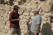 Josh Gates investigates the Essenes people with Dr. Oren Gutfeld of the Hebrew University of Jerusalem in Qumran in the West Bank.