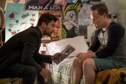 L-R: Jesse Custer (Dominic Cooper), Arseface (Ian Colletti)
