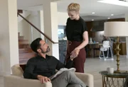 L-R: Danny Pino as Miguel Galindo and Sarah Bolger as Emily Thomas