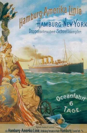 Die Überfahrt nach Amerika wurde intensiv beworben.