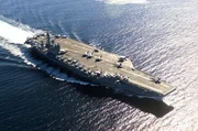 A USS Nimitz Class Aircraft Carrier.
