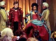 L-R: Casanova (David Tennant) and Bellino (Nina Sosanya)