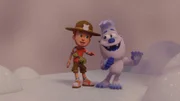 Ranger Rob und Schneemil sind am Nachtlicht-Berg angekommen und suchen nun nach einem geeigneten Platz für die Kamera.