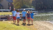 Lisa and Angela bring both of their families down to the marina at Lake Arrowhead in Cherokee County, Georgia to go kayaking, as seen on Lakefront Bargain Hunt: Renovation.