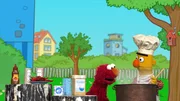 Elmo würzt Berts Suppe und Abby besingt den leckeren Brokkoli.