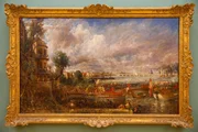 „The Opening of Waterloo Bridge“ von John Constable wurde 1833 in der Royal Academy in London gezeigt. Es hing Seite an Seite mit einem Seestück von William Turner, das dieser im letzten Moment noch veränderte: Das Bild des Rivalen galt nun als unfertig.