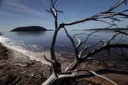 Bay of Fundy in Nova Scotia, Canada at high tide. This bay is famous for having the highest tidal range in the world