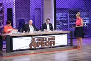 V.l.: Jury: Maria Groß, Reiner Calmund, Gerhard Retter, Moderatorin Ruth Moschner