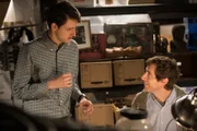 On left: Donald 'Jared' Dunn (Zach Woods) and on right Richard Hendricks (Thomas Middleditch).