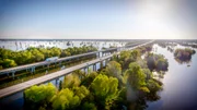 Interstate 10 im Atchafalaya Basin.