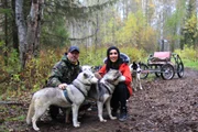 Picture Shows: Maksim Savenko and Anita Rani, near Murmansk, Russia.
