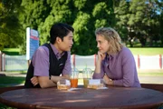 L- R: Ken (Charles Wu) and Mia Halston (Brittany Clark)