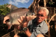 Jeremy Wade with a Pacu.
