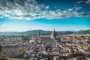 Der Blick auf Florenz mit der Kathedrale Santa Maria del Fiore.