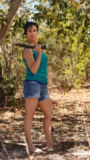 Suzanne Taylor looks confident pre-challenge.