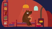 Alles ist vorbereitet. Der Bär kann sich zur Ruhe legen.