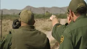 Nogales, AZ: Three Customs and Border Protection agents in the desert. In the harsh terrain of the Arizona desert, smugglers try to cross undetected from Mexico to the US and back.
(Photo Credit: © NGT)