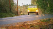 VW Thing being test driven before refurbishment.