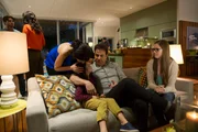 GIRLFRIENDS' GUIDE TO DIVORCE -- "Rule #46: Keep The Holidays Low Key" Episode 111 -- Pictured: (l-r) Lisa Edelstein as Abby, Dylan Schombing as Charlie, Paul Adelstein as Jake, Conner Dwelly as Lilly -- (Photo by: Katie Yu/Bravo)