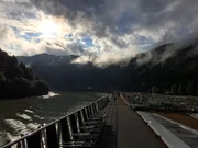 Abendstimmung bei der Donaukreuzfahrt.