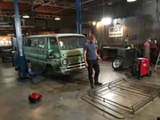 Ant Anstead inspects roof rack.