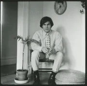 Co-founder and publisher of the popular culture biweekly magazine Rolling Stone typing in their offices, San Francisco, CA, 1968.