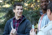 Jake Peralta (Andy Samberg, l.), Terry Jeffords (Terry Crews)