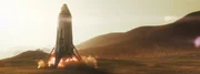 Rakete auf dem Mars