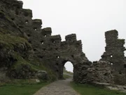 Tintagel, Cornwall, England: The remains of Tintagel Castle in South West England.  Legend describes this was the location of King Arthur's birth.