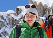 Kathrin Winzenried auf Aiguille du Midi
