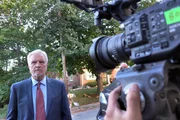 FBI Special Agent Ron Walker outside The Ramsey home today in Boulder CO.
